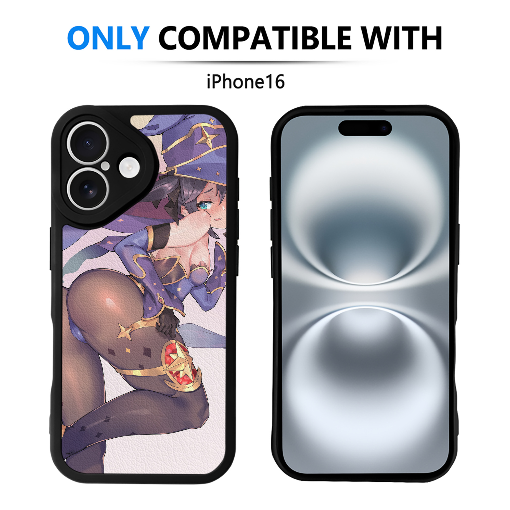 げんし神 genshin 【iPhone 16シリーズ対応】シリコンスマホケース（レザー調） 材質：シリコン